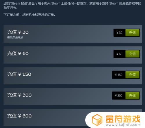 steam怎么充值账户