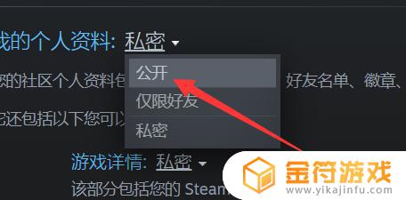 怎么公开steam资料 steam如何公开资料