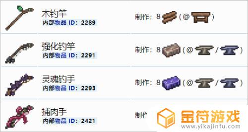 泰拉瑞亚各种鱼竿怎么制作 泰拉瑞亚鱼竿制作材料
