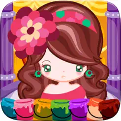 小女孩时装着色世界绘画教育儿童游戏app苹果版