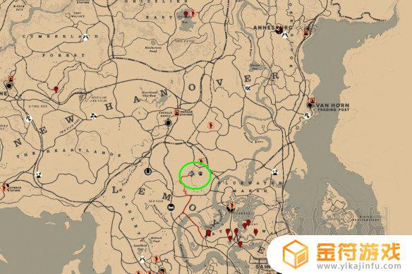 荒野大镖客 2野猪 野猪常青位置地图标注