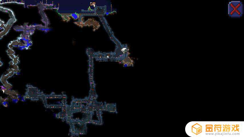 泰拉瑞亚新版本的空岛地图地牢在哪里，找不到