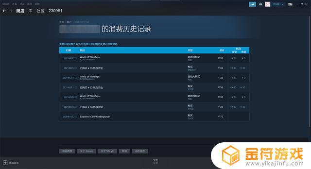 steam怎么看消费多少钱